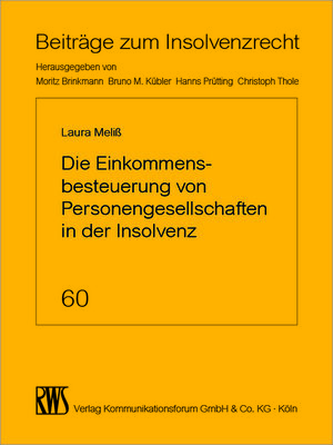 cover image of Die Einkommensbesteuerung von Personengesellschaften in der Insolvenz